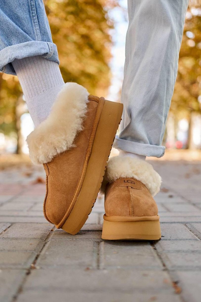 Зимові чоботи Ugg Classic Ultra Mini Platform Chestnut Fur 9463 фото