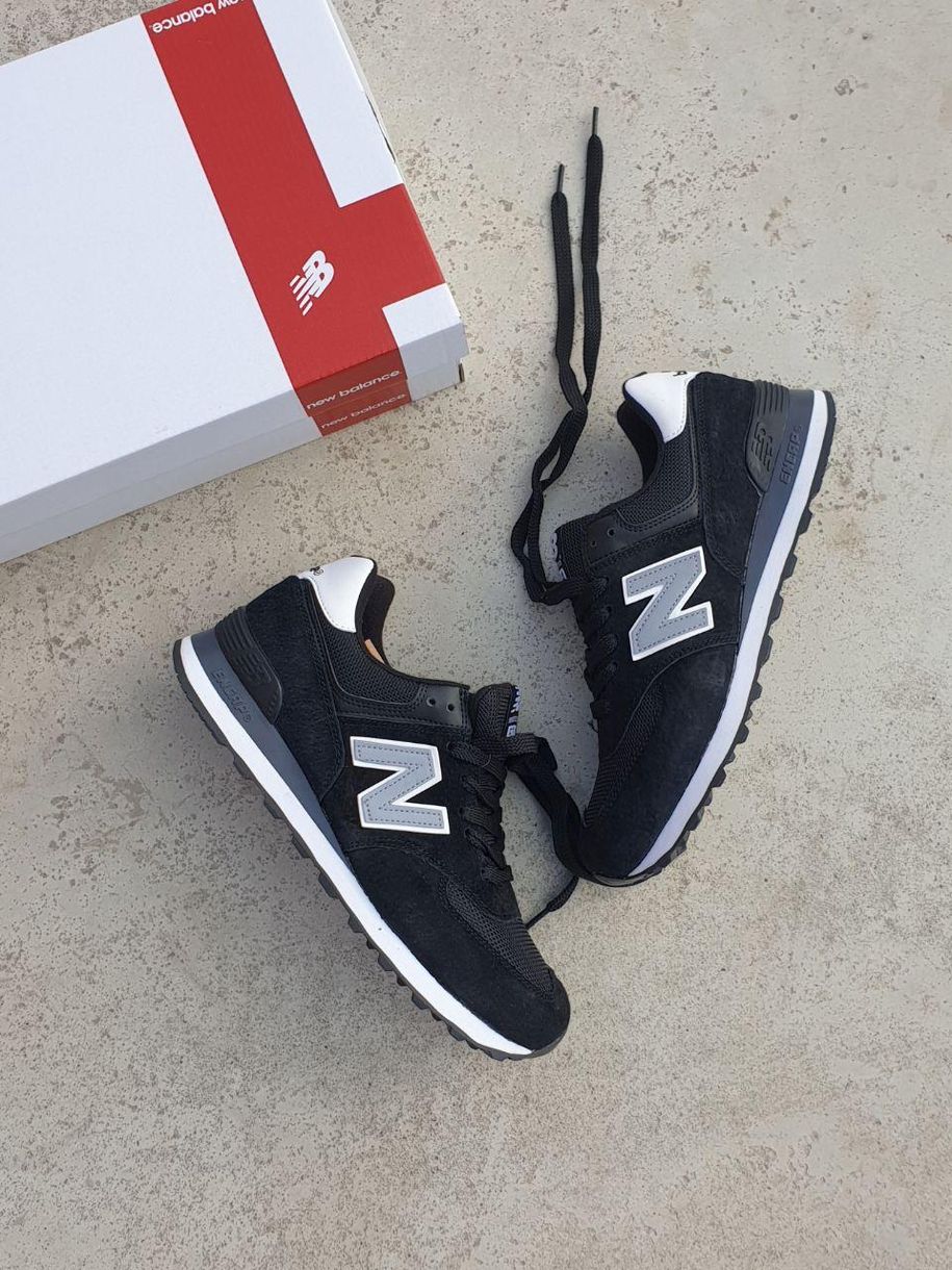 Кросівки New Balance 574 Black White 852 фото