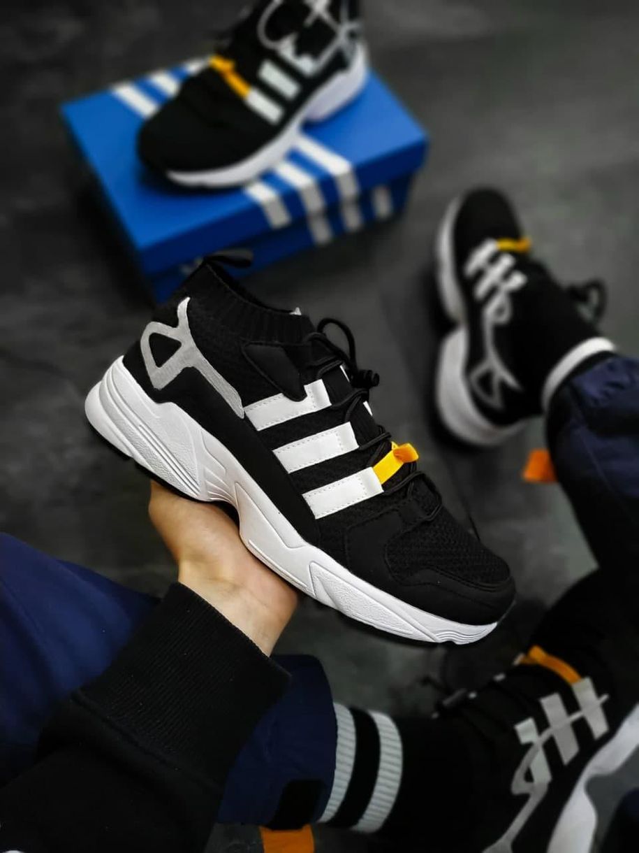 Кроссовки Adidas Consortium Falcon Black White 5466 фото