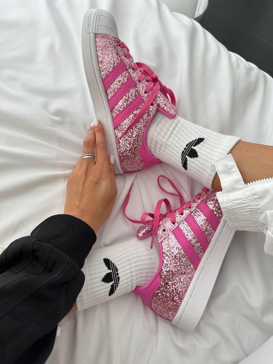 Кроссовки Adidas Superstar Barbie Pink 9694 фото