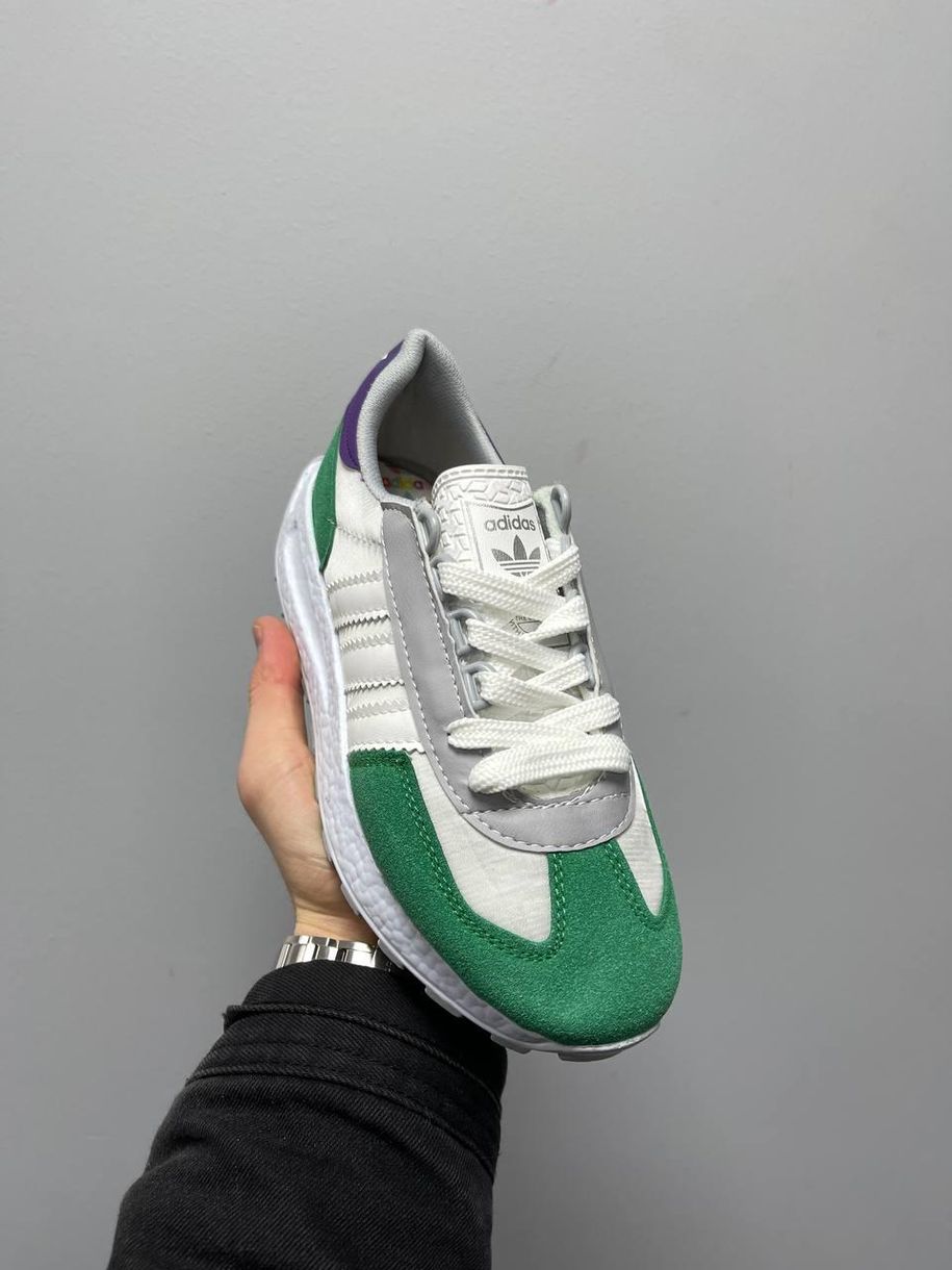Кроссовки Adidas Retropy White Green 2948 фото