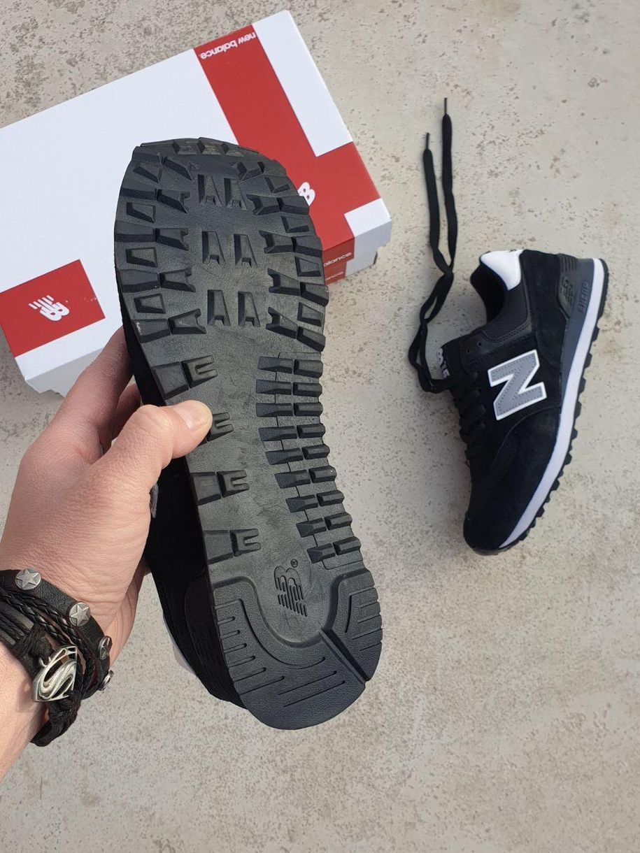 Кросівки New Balance 574 Black White 852 фото