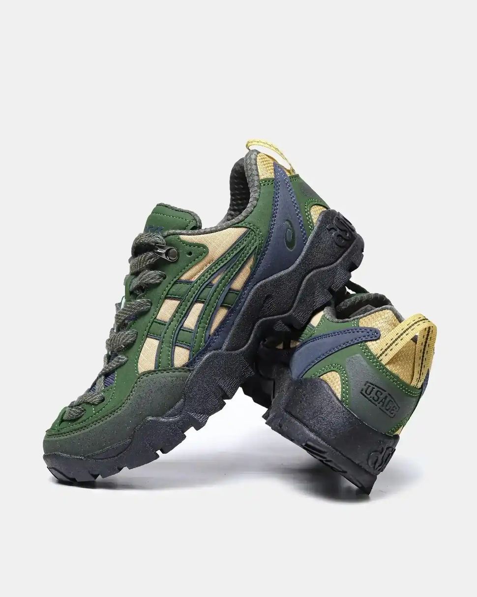 U.SAGE x Asics Gel-Pickup Green Navy Yellow