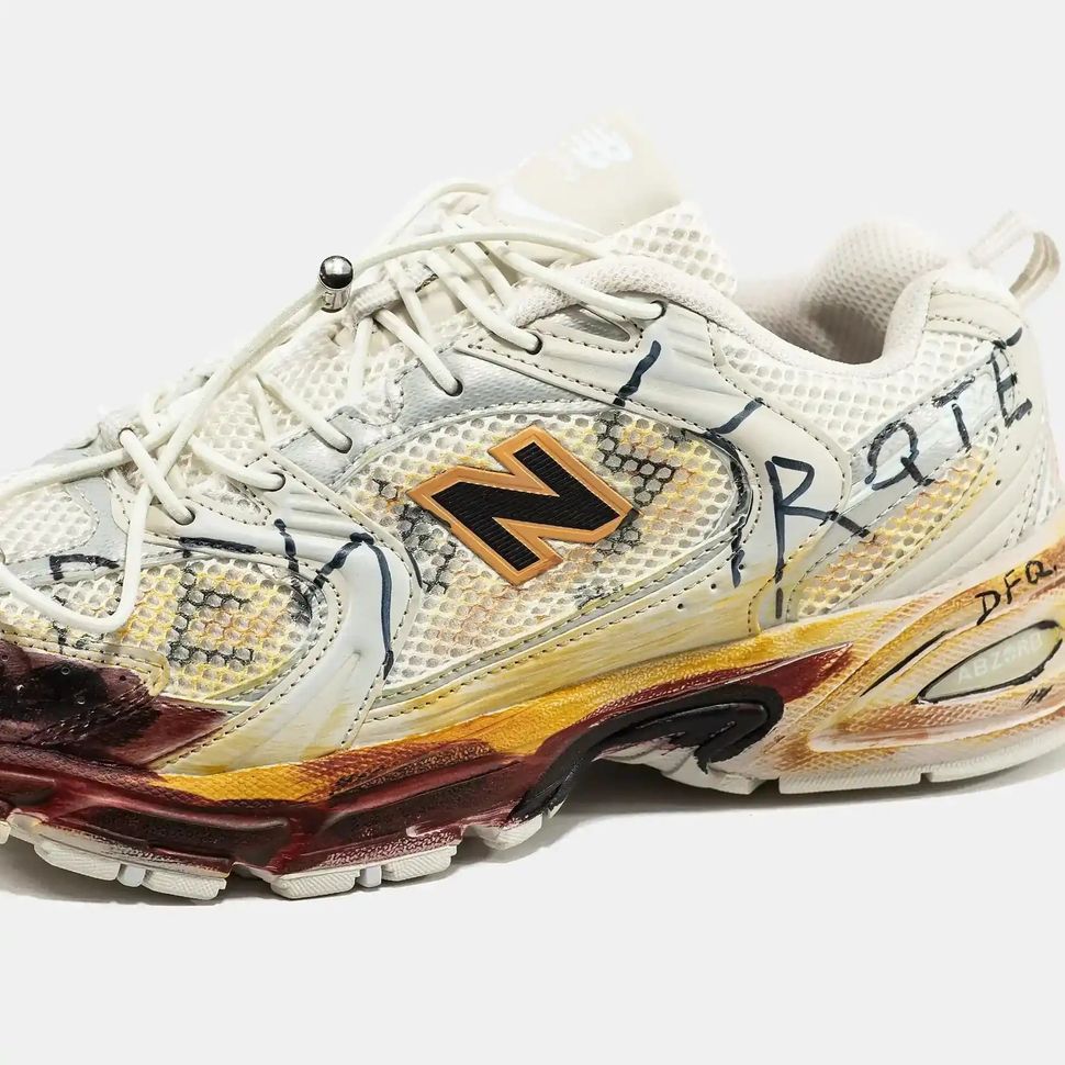 New Balance 530 Cream Yellow Burgundy, 36
