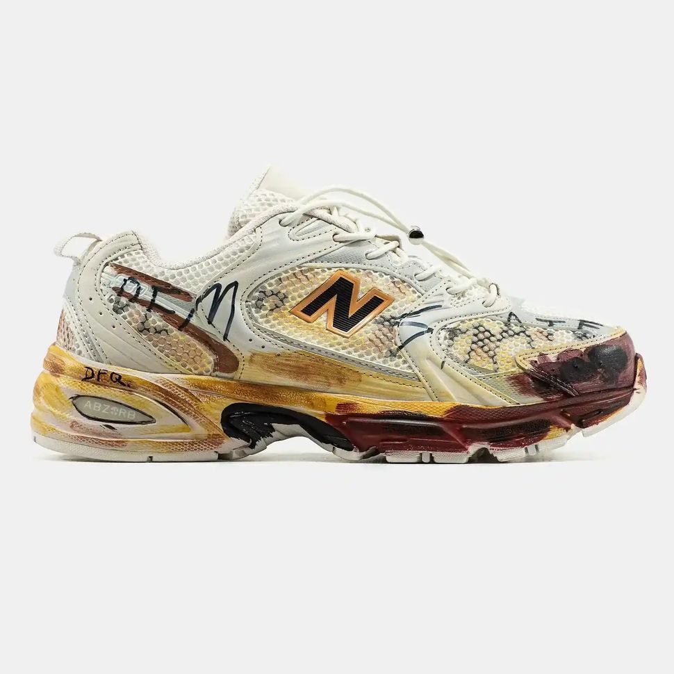 New Balance 530 Cream Yellow Burgundy, 36