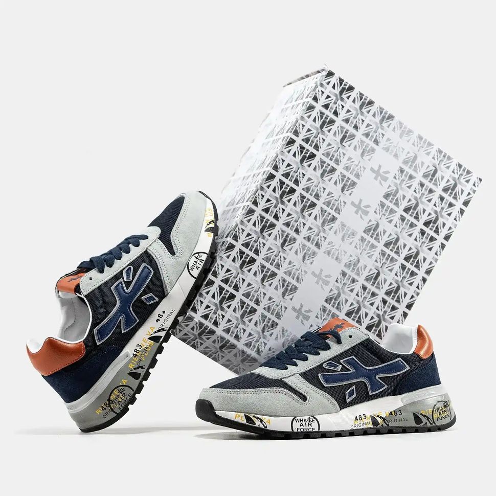 Premiata Mick Navy Grey Orange