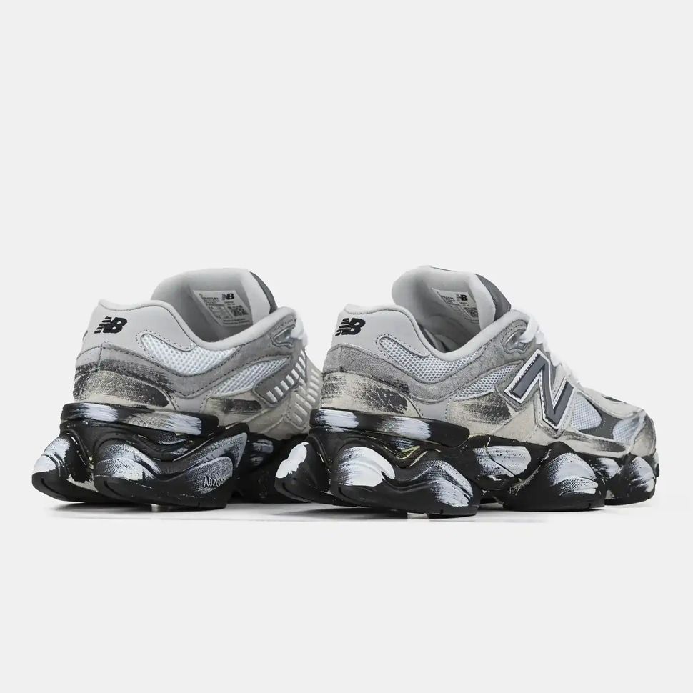 New Balance 9060 Grey Black White Paint, 36