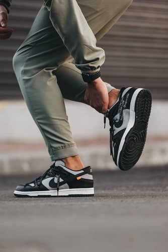 Кросівки Nike SB Dunk Low x Off-White Black Gray 8495 фото