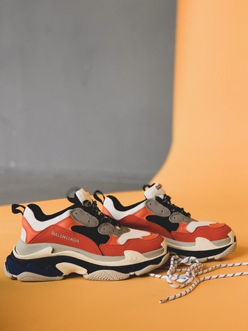 Кроссовки Balenciaga Triple S V1 Orange White 3393 фото