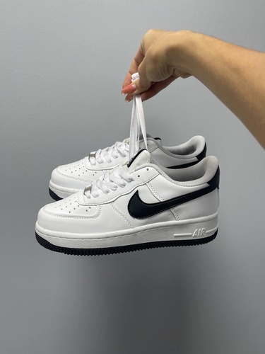 Кросівки Nike Air Force 1 White Black Logo v2 97 фото