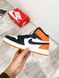 Nike Air Jordan 1 Retro High Black White Orange 2 5966 фото 5