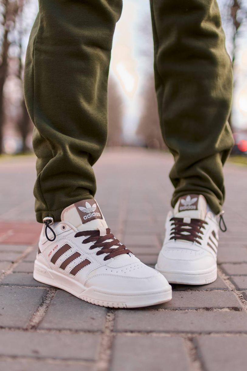 Кросівки Adidas Drop Step Low White Brown 10225 фото