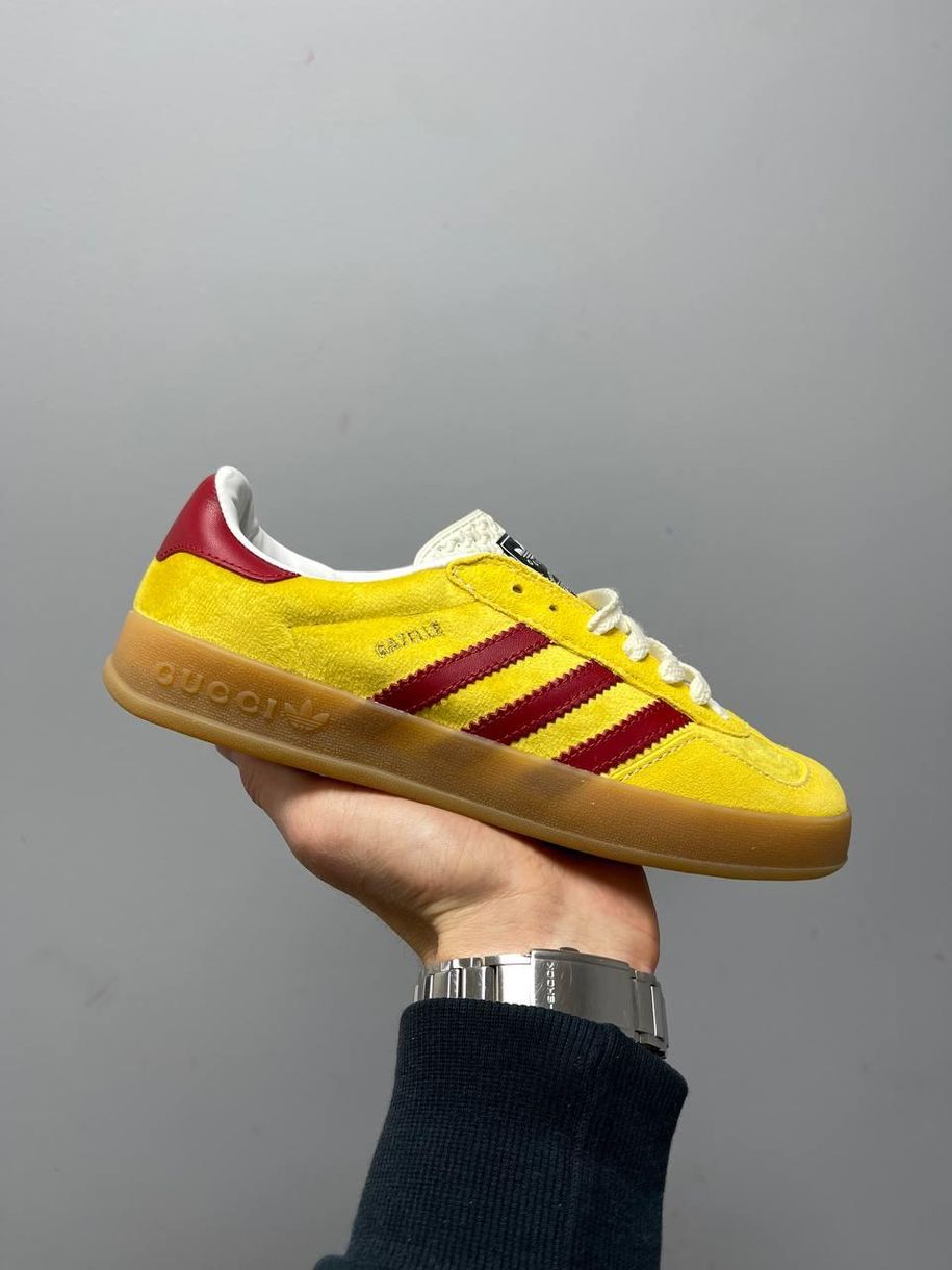 Кеди Adidas x Gucci Gazelle Yellow 2307 фото