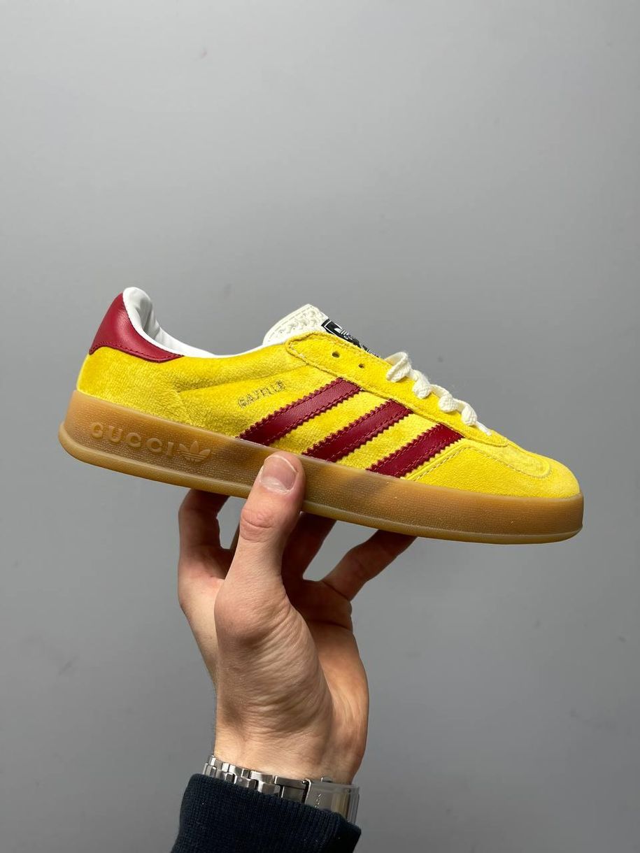 Кеди Adidas x Gucci Gazelle Yellow 2307 фото