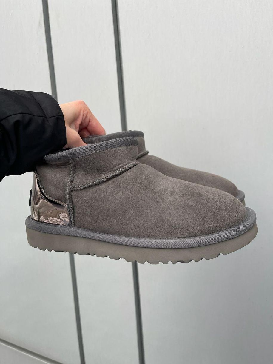 Зимние сапоги Ugg Ultra Mini Grey Silver 8769 фото