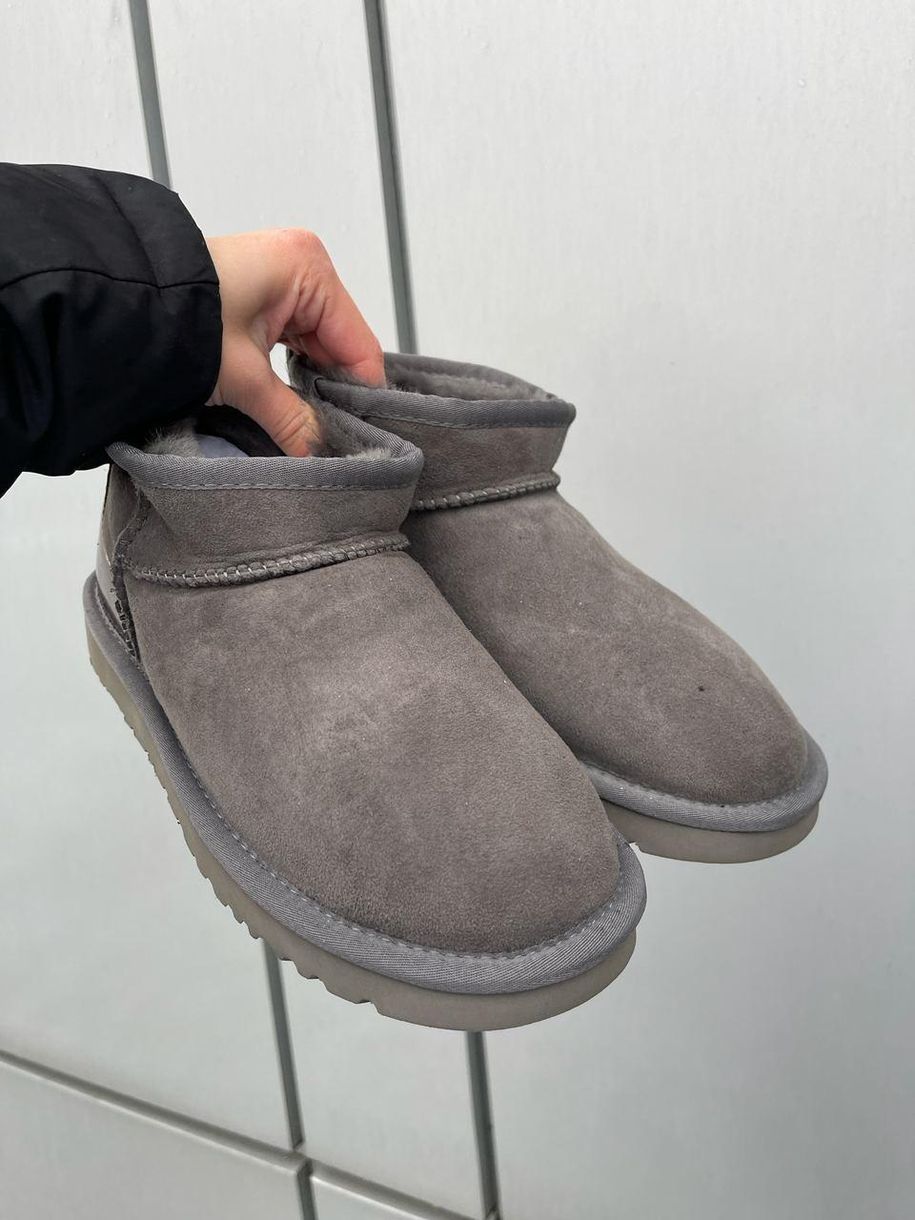 Зимние сапоги Ugg Ultra Mini Grey Silver 8769 фото