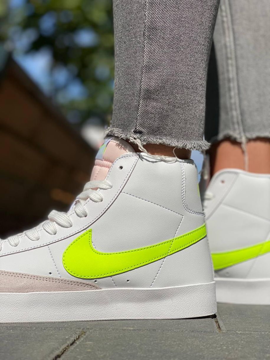 Кросівки Nike Blazer White «Neon Green Logo» 976 фото