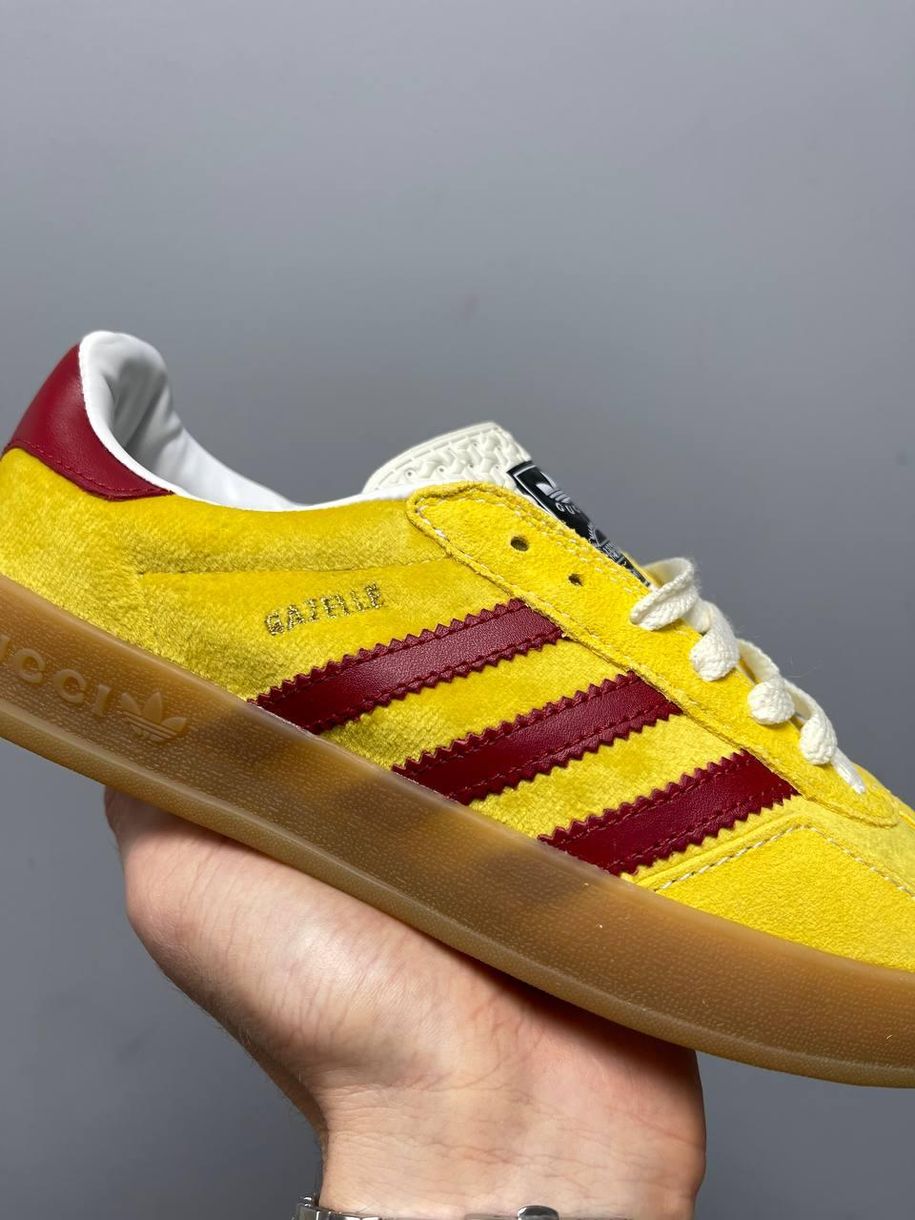 Кеди Adidas x Gucci Gazelle Yellow 2307 фото