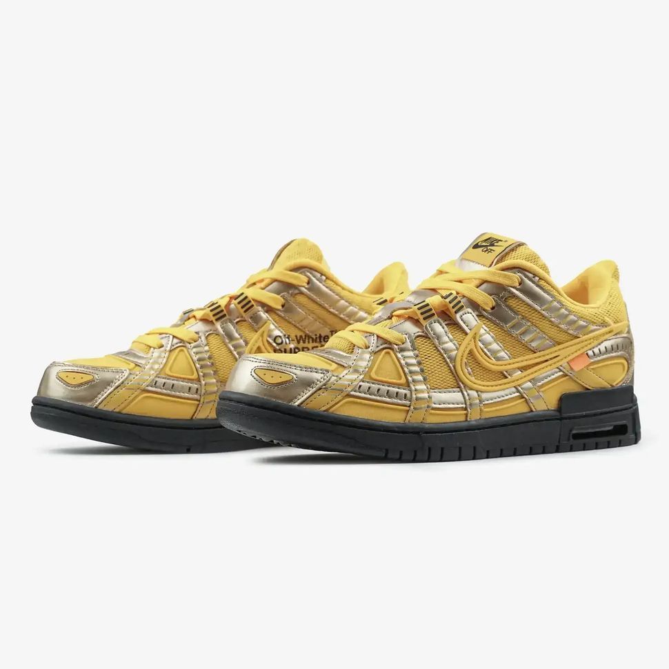 Nike Air Rubber Dunk Off-White University Gold, 36