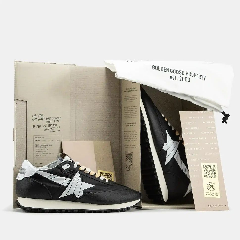 Golden Goose Marathon Black White