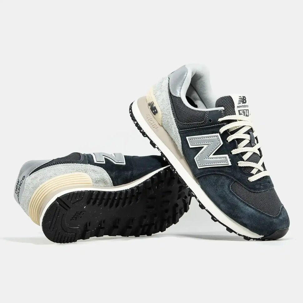 New Balance 574 Navy Black Grey