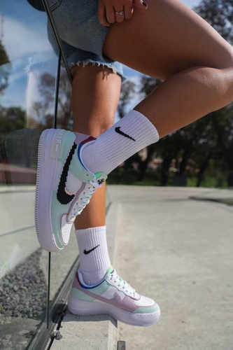 Кросівки Nike Air Force 1 SHADOW White Mint 413 фото