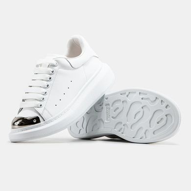 Alexander McQueen Oversized White Silver, 36