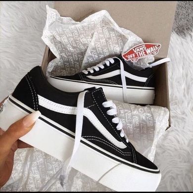 Vans Old Skool Platform Black White, 38