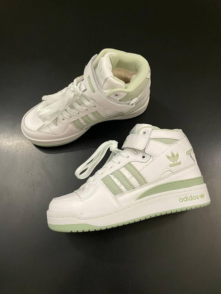 Зимові Кросівки Adidas Forum Winter White Olive 9814 фото