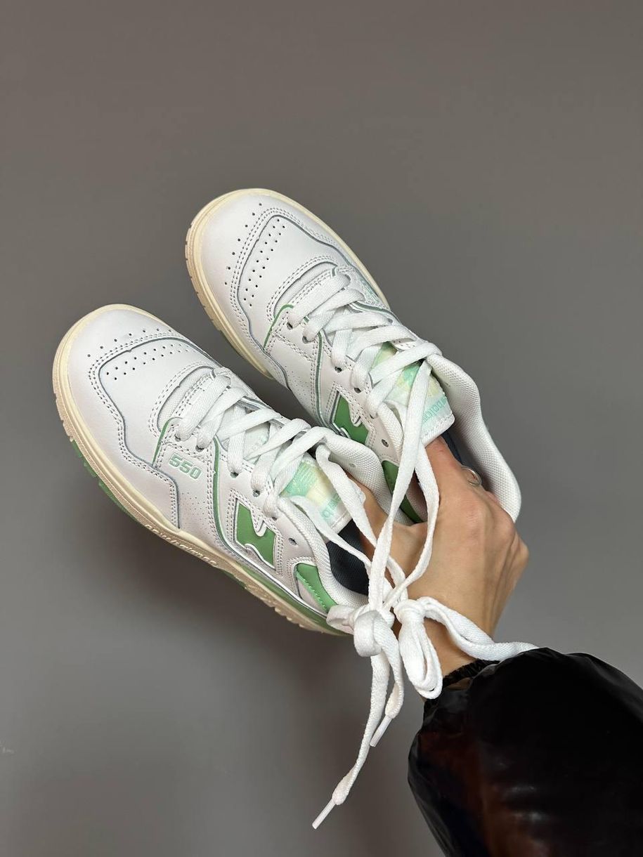 Кросівки New Balance 550 White Green v2 6352 фото