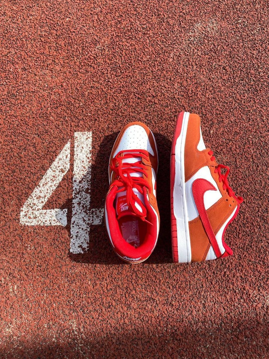Кросівки Nike SB Dunk Low White Orange 1123 фото