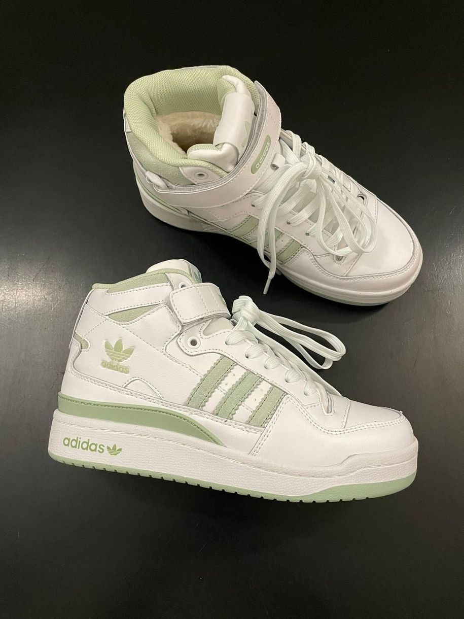 Зимові Кросівки Adidas Forum Winter White Olive 9814 фото