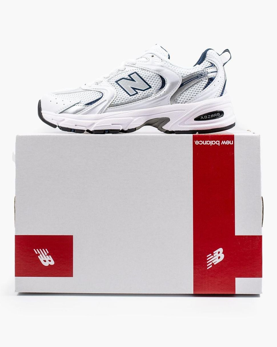 Кроссовки New Balance 530 White Silver Navy Blue 3567 фото