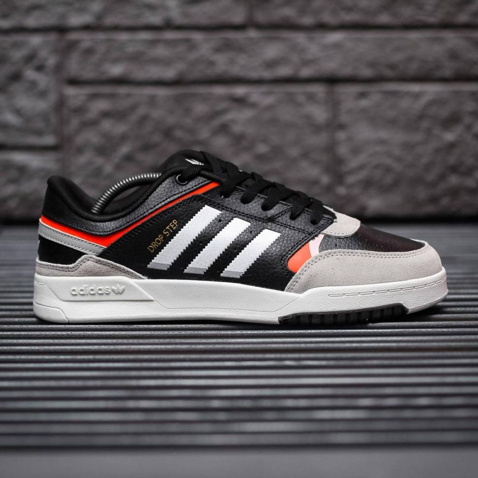 Кроссовки Adidas Drop Step Black White Red 8982 фото
