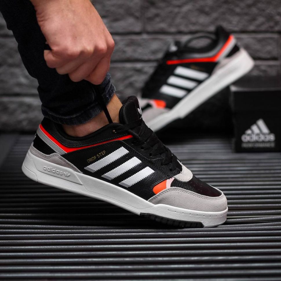 Кросівки Adidas Drop Step Black White Red 8982 фото