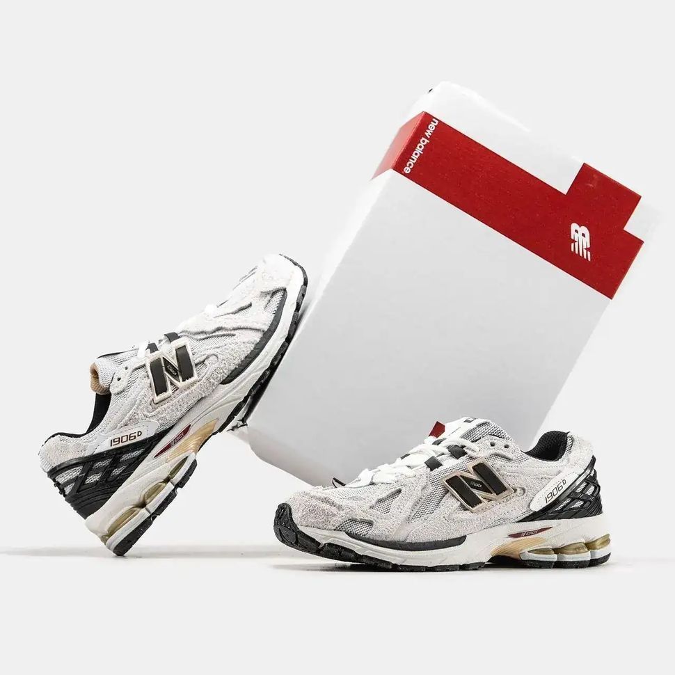 New Balance 1906D White Black Aged Gold