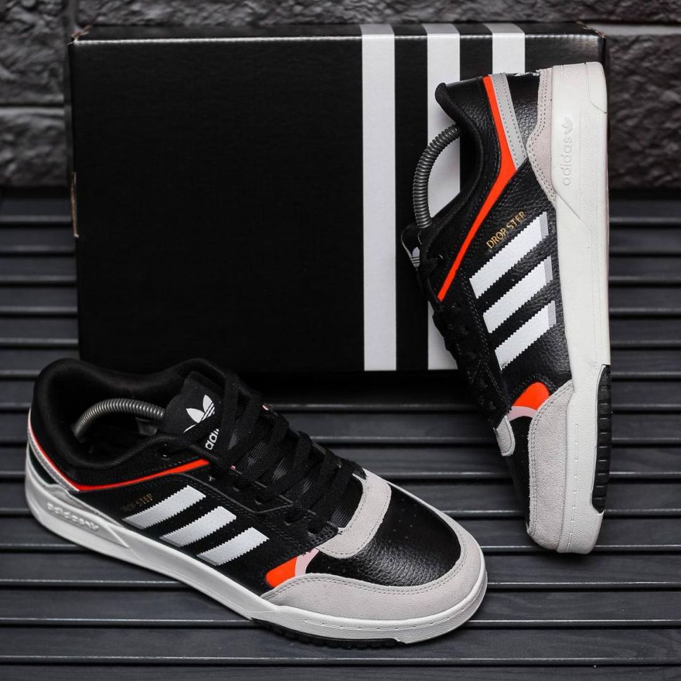 Кросівки Adidas Drop Step Black White Red 8982 фото