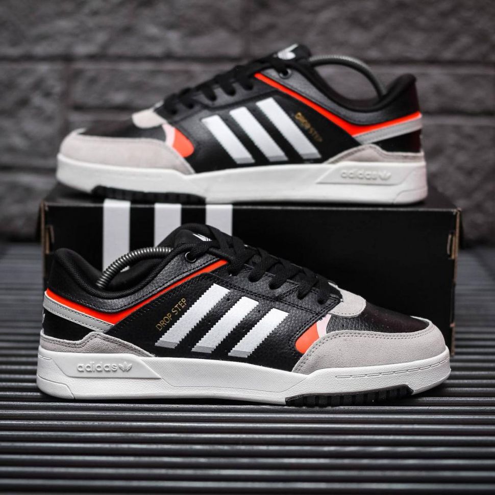 Кросівки Adidas Drop Step Black White Red 8982 фото