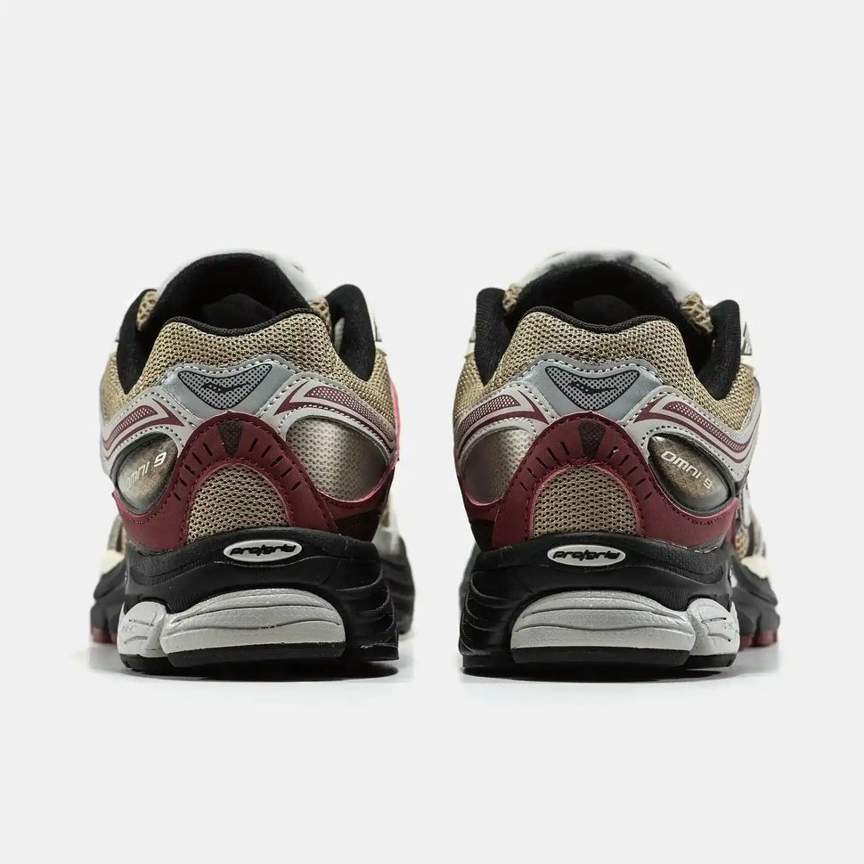 Saucony ProGrid Omni 9 Beige Burgundy Black, 40