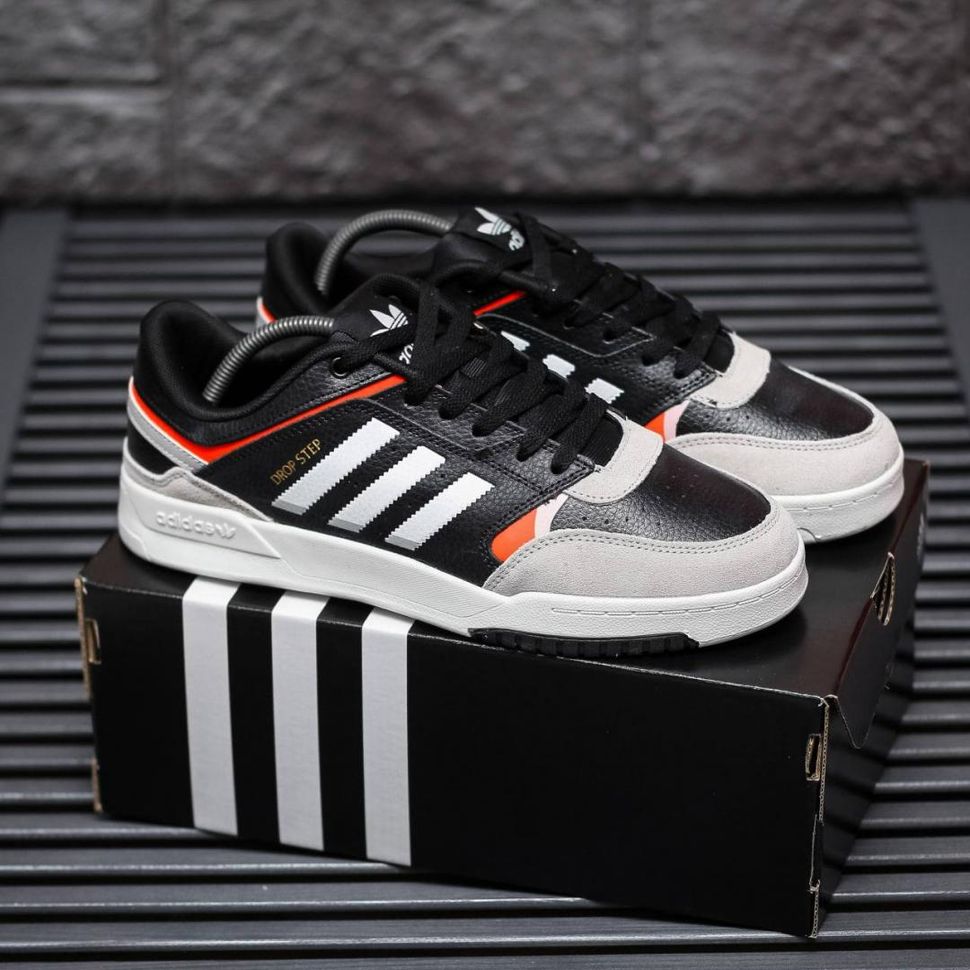 Кросівки Adidas Drop Step Black White Red 8982 фото