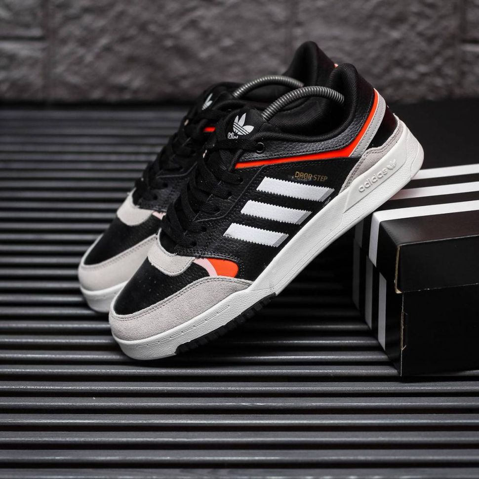 Кросівки Adidas Drop Step Black White Red 8982 фото