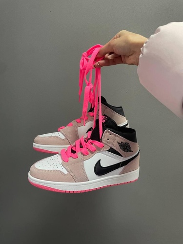 Nike Air Jordan 1 Retro High Black Pink 6608 фото