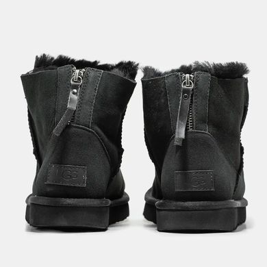 UGG Classic Mini Zip Black Suede, 36