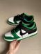 Кроссовки Nike Dunk Low Black White Green 7029 фото 4