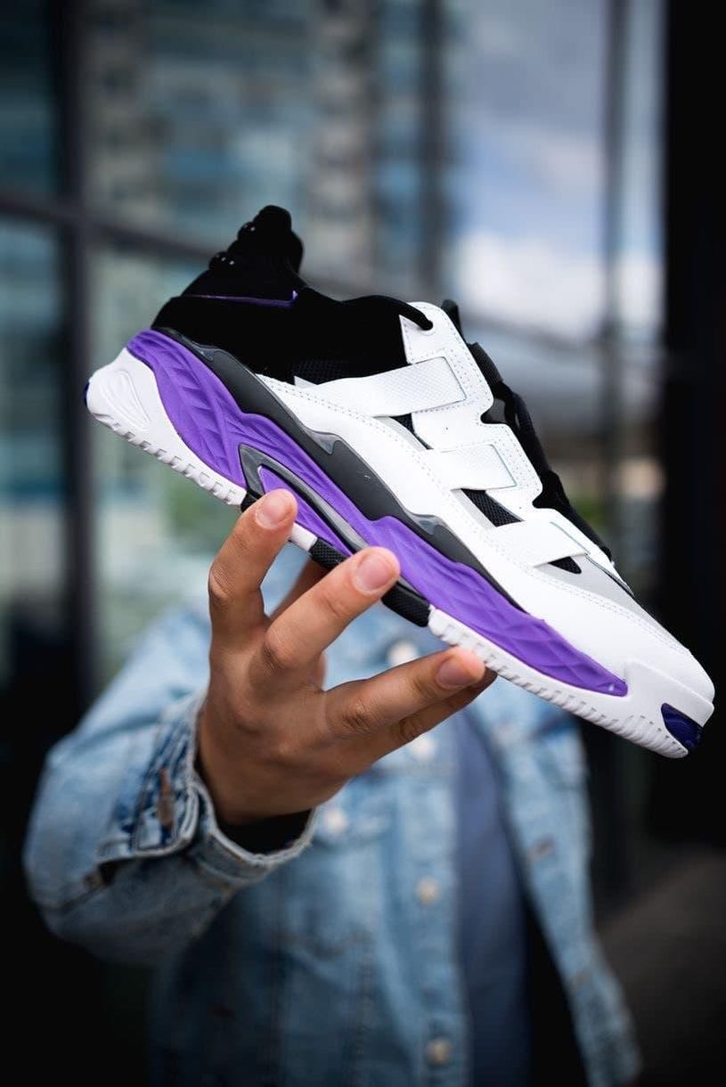 Кросівки Adidas Niteball White Black Violet 2627 фото