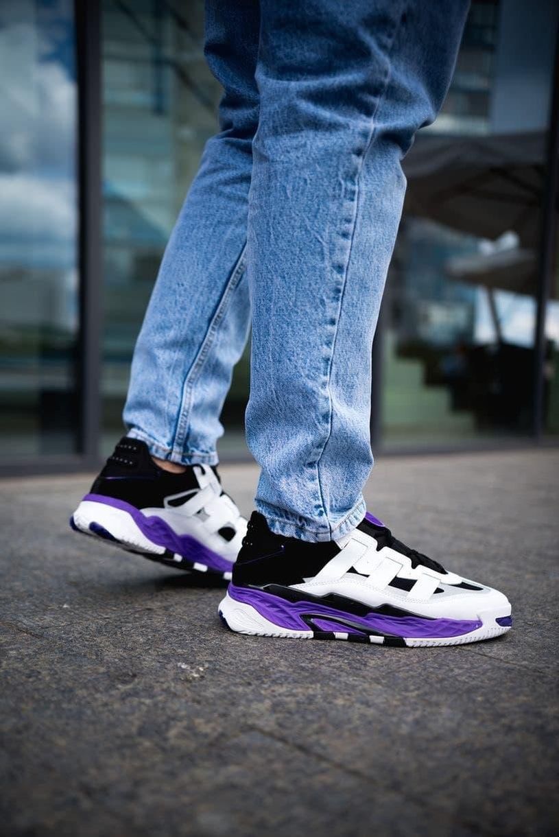 Кросівки Adidas Niteball White Black Violet 2627 фото