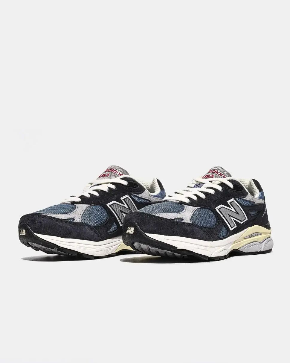 New Balance 990v3 Navy Blue Grey Cream