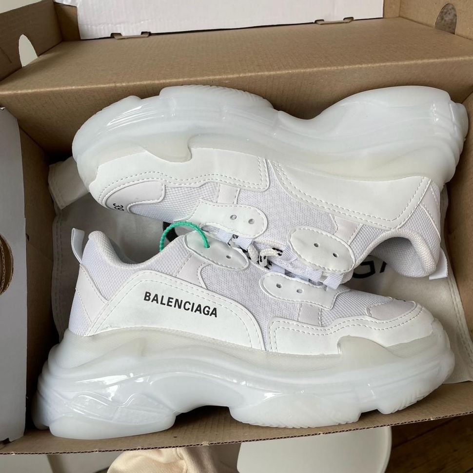 Кросівки Balenciaga Triple S Clear Sole White v2 3464 фото