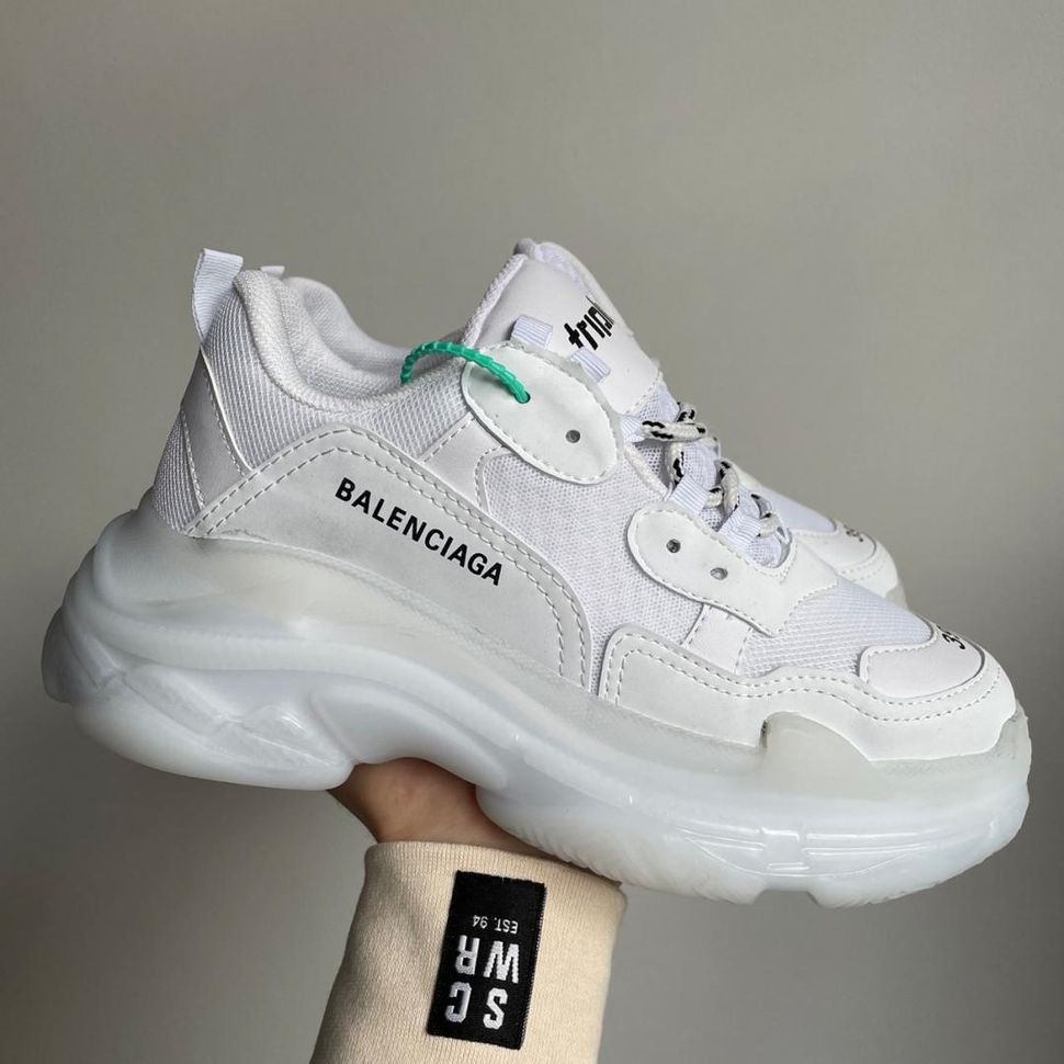 Кросівки Balenciaga Triple S Clear Sole White v2 3464 фото