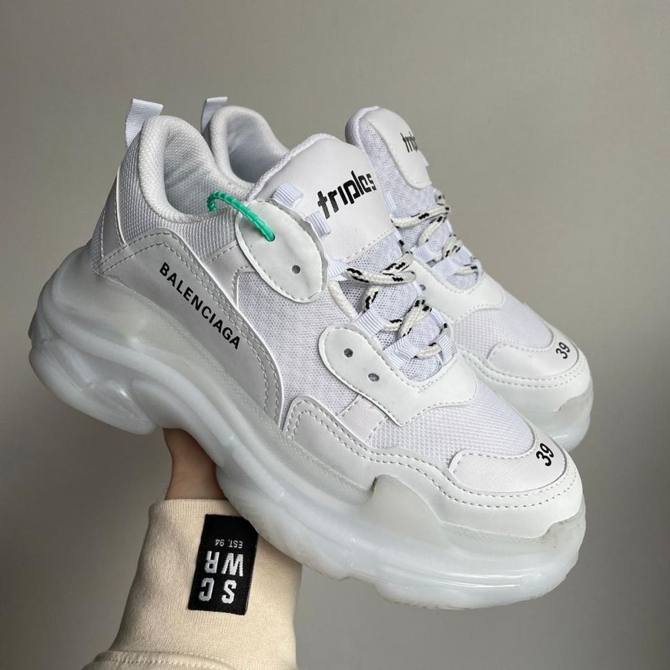 Кросівки Balenciaga Triple S Clear Sole White v2 3464 фото